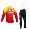 Fietskleding (Fietsshirt Lange Mouw + Lange Koersbroek) 2024 St. Michel-Auber93 - Rood